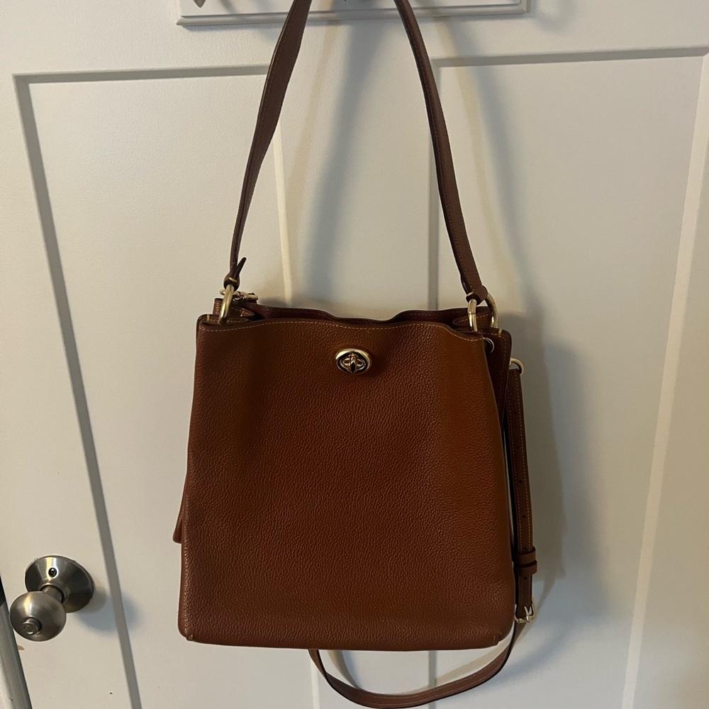 Coach Cognac Tan Bucket Bag